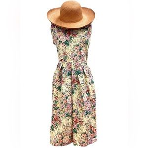 vintage 80’s floral dress sz xl